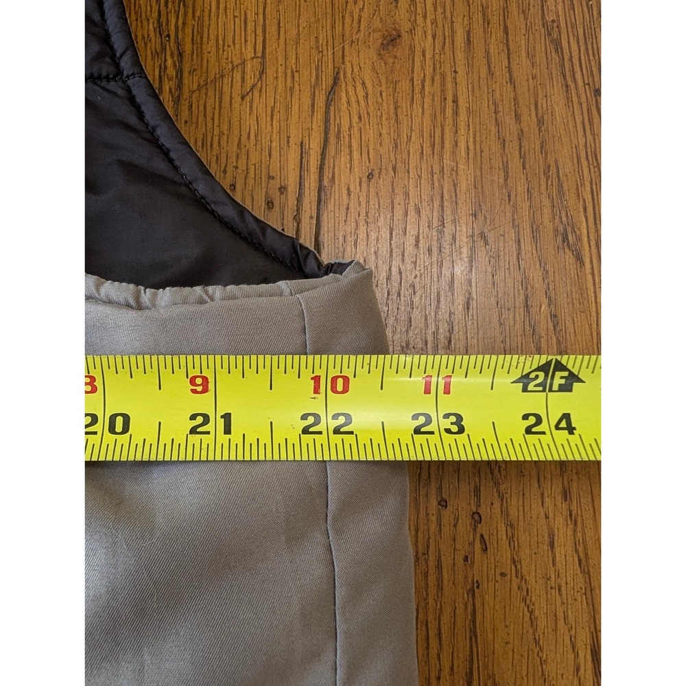 Ariat Mens Reversible Puffer Vest Brown Tan Full Zip Mock Neck Large L - Picture 10 of 10